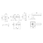 Ручка защелка DK710/BL BL-BK (фик.) черный
