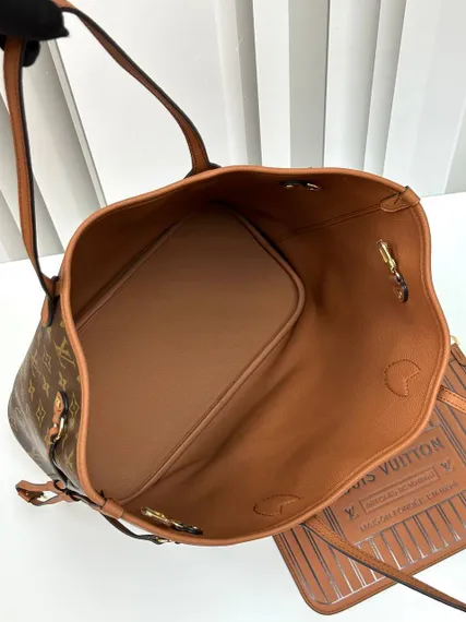 Сумка Louis Vuitton Neverfull Inside Out MM двухсторонняя, коричневая
