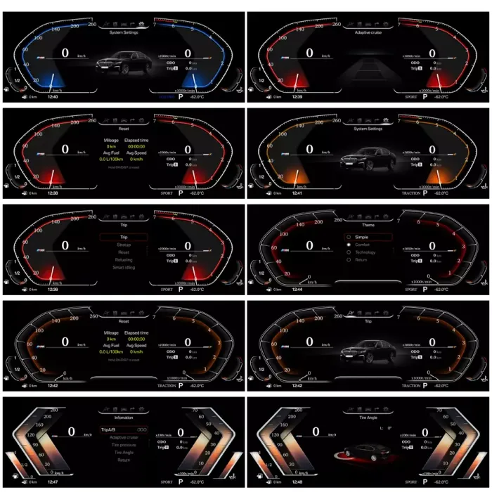 Электронная панель приборов BMW 6-серия F06/F12 2011-2018 - RDL-1261 с LCD / ЖК 12.3" экраном QLED