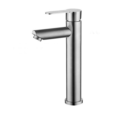 смеситель умывальник LEDEME высокий излив, картридж д.35мм с гайкой, нерж. L71103