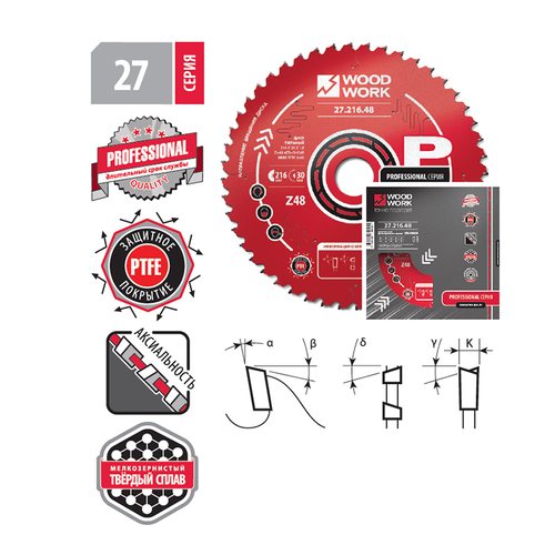 Диск пильный Профессионал 190x1,8/1,2x20 Z=40 A=15 Woodwork 27.191.40