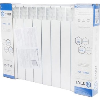 STOUT Space 500 10 секций радиатор биметаллический боковое подключение