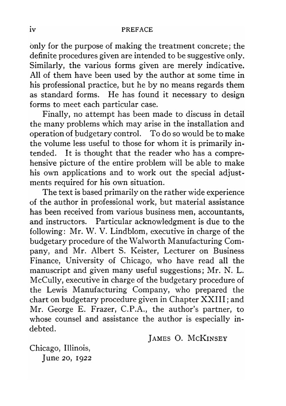 Budgetary control | James Oscar McKinsey