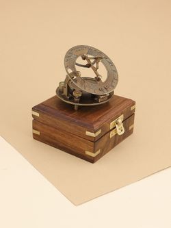 Nautical Морской компас в деревянном футляре