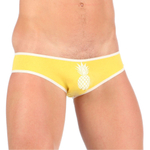 Набор из 3 эротических трусов-слипов с принтом-ананасом (Размер: S) (Цвет: разноцветный)