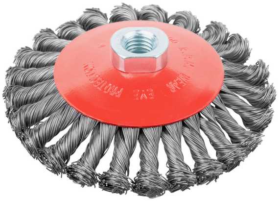 Корщетка-колесо для УШМ, 125 мм, М14 FIT IT 39116