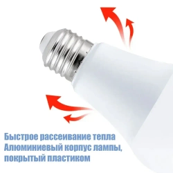 Лампочка светодиодная E27 с пультом управления 9Вт Огонёк OG-LDP39