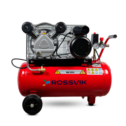 Компрессор ROSSVIK СБ4/С-50.LB24А, 360л/мин, 10бар, ресивер 50л, 220В/2,2кВт, красный