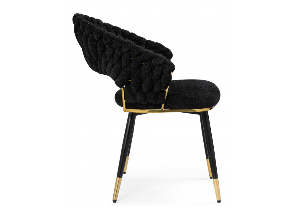 Стул на металлокаркасе Woodville Rakel black, gold