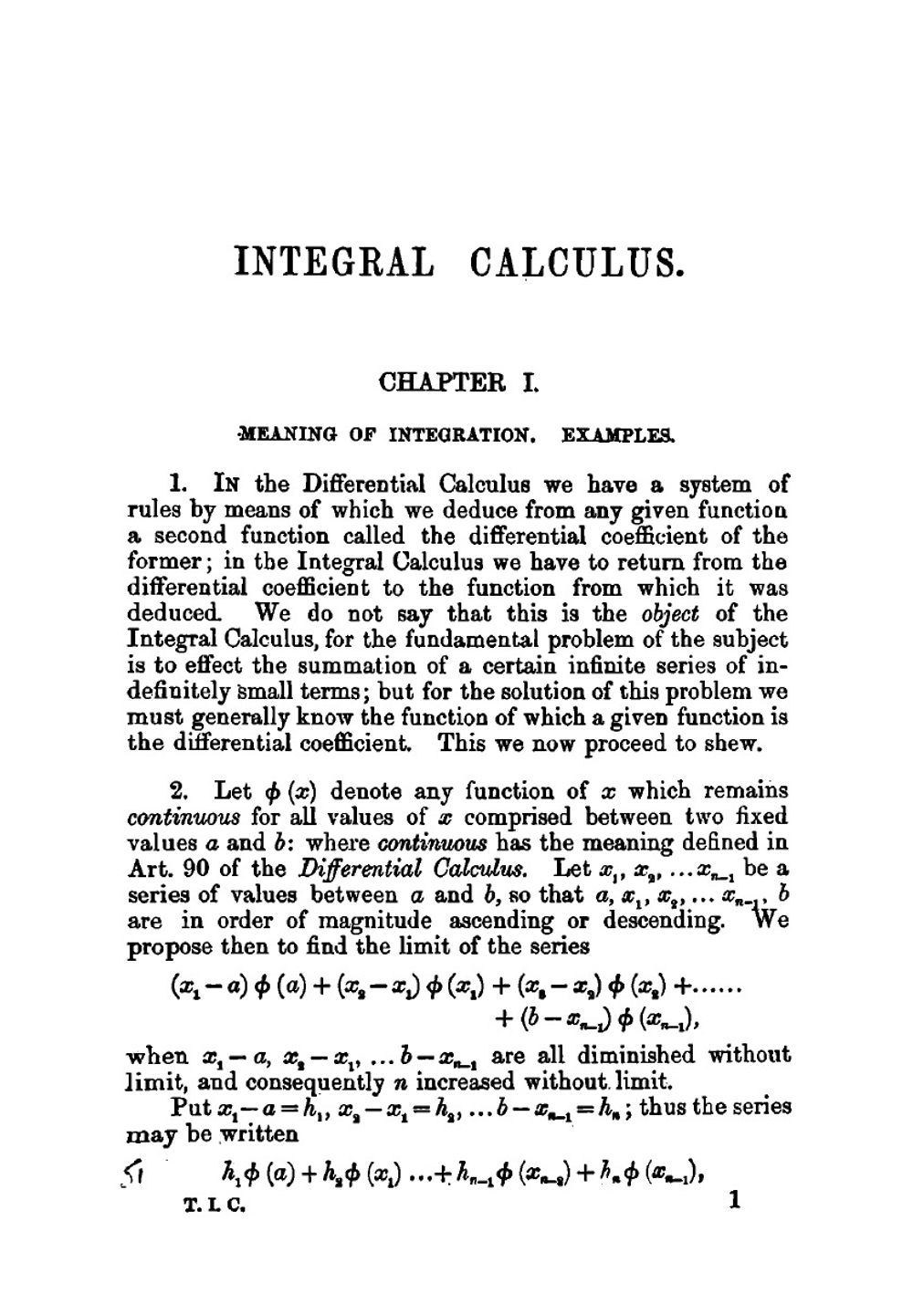 A Treatise on the Integral Calculus and Its Applications with Numerous | I. Todhunter