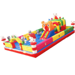 Коммерческий надувной батут "Мир приключений" 11*7*4 м