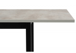 Стол деревянный Woodville Жаклин 120(170)x68 раздвижной лдсп, бетон метрополитен, ножки черные