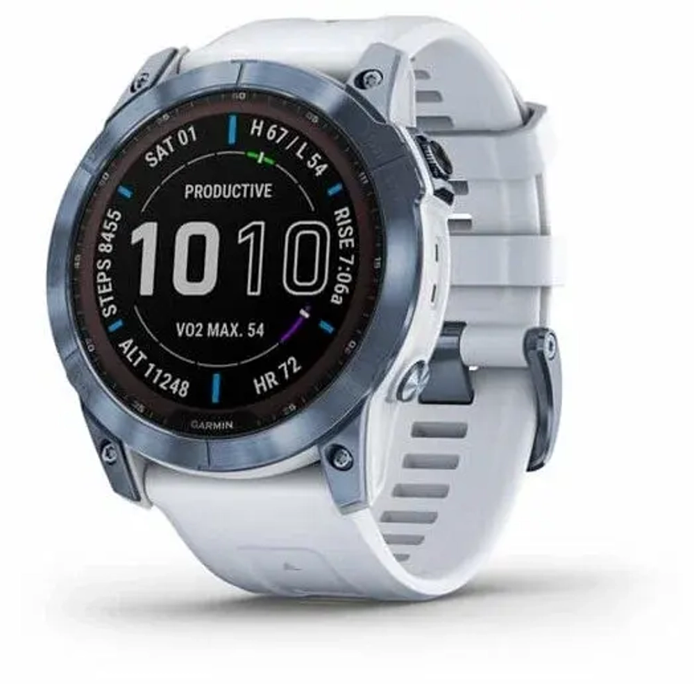 Умные часы Garmin Fenix 7X Sapphire Solar, голубой