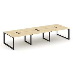 Style Project Рабочая станция двухсторонняя SN-59O.DRS-074 Акация Лорка/Металл Черный/Черный Заглушк