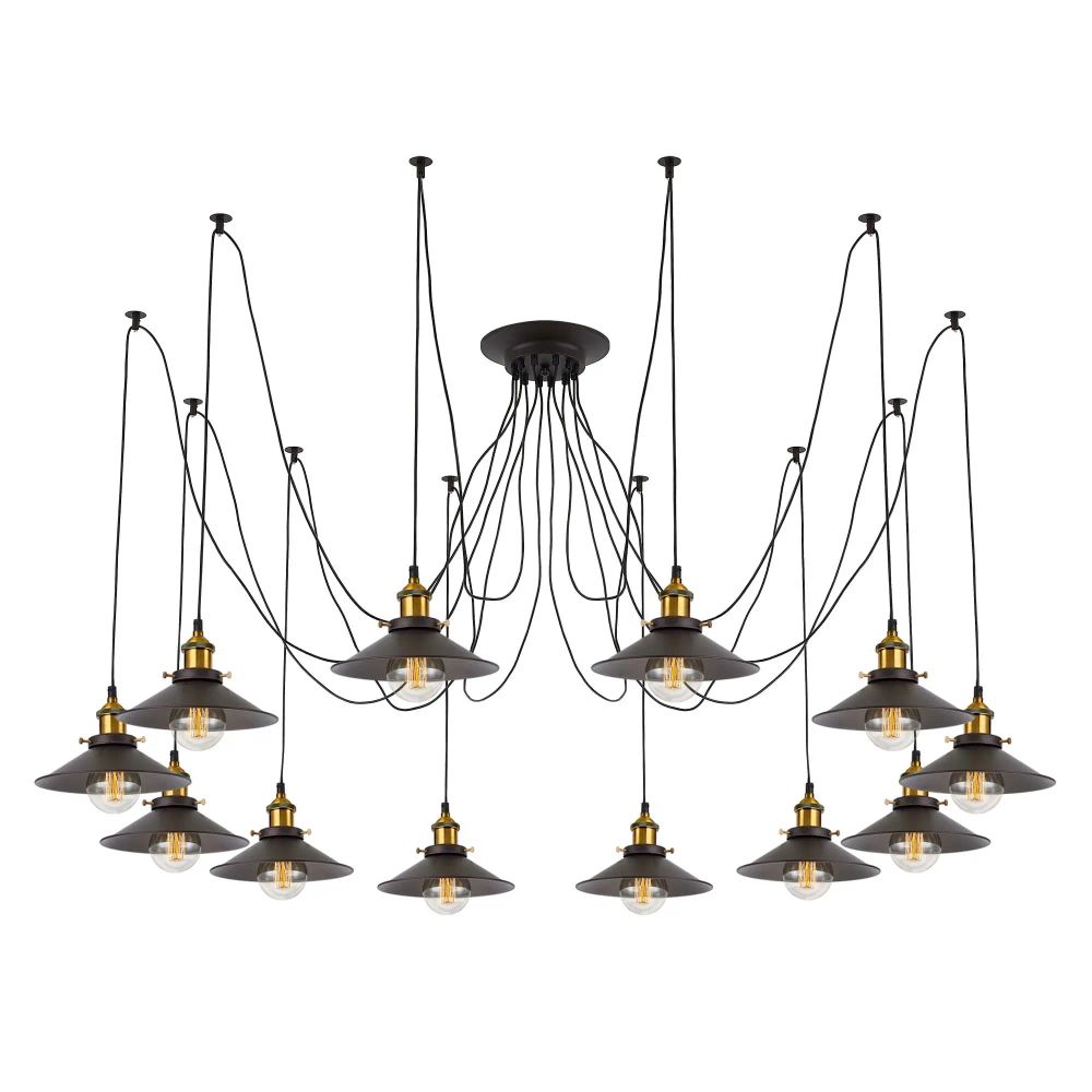 Citilux Эдисон CL451121 Люстра паук Венге Бронза