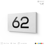 Табличка с номером 62 на дверь квартиры, для офиса, кабинета, аудитории, склада, белая 120х70 мм, Айдентика Технолоджи