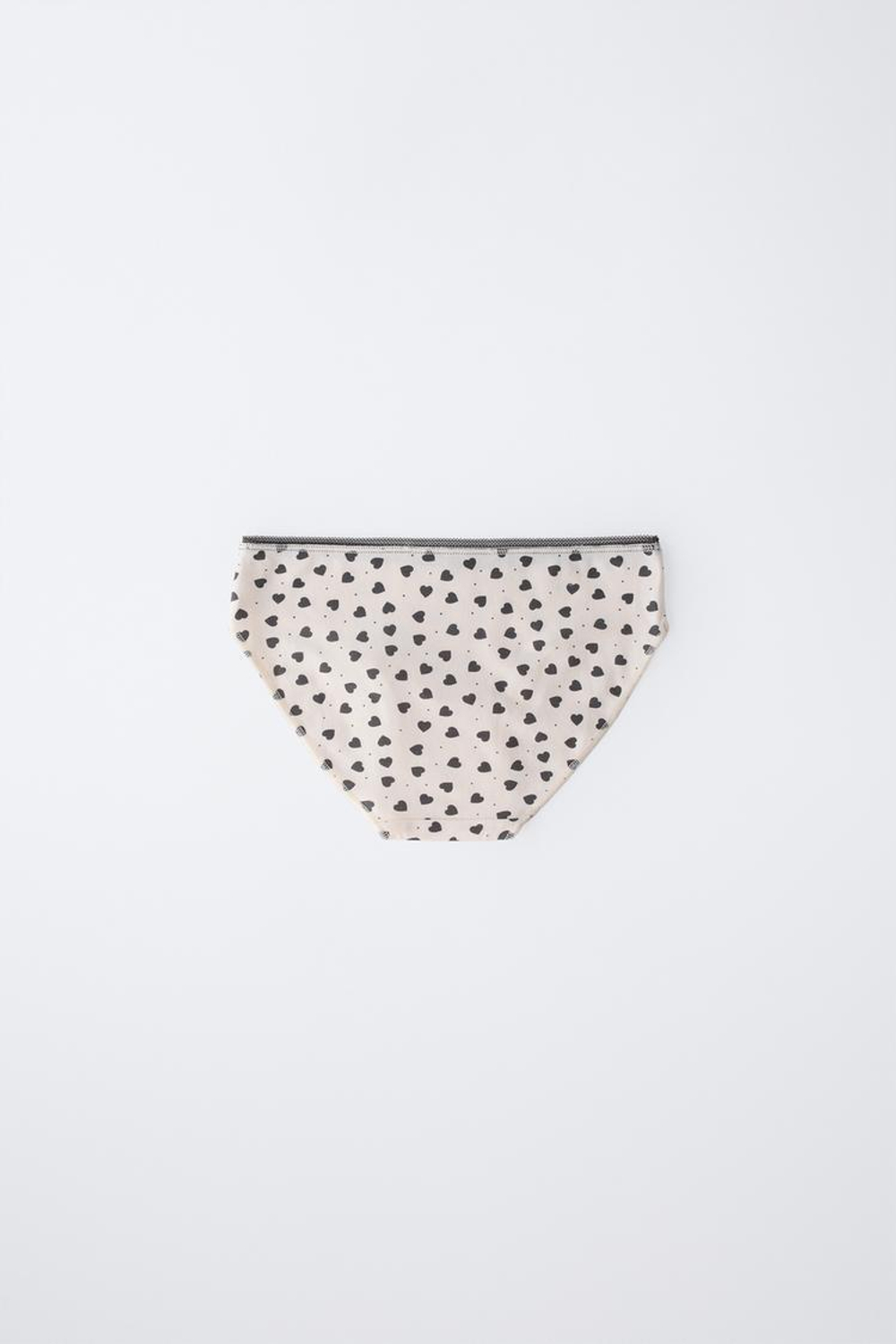 ZARA НАБОР ИЗ ШЕСТИ ТРУСОВ С ПРИНТОМ, ЧЕРНЫЙ