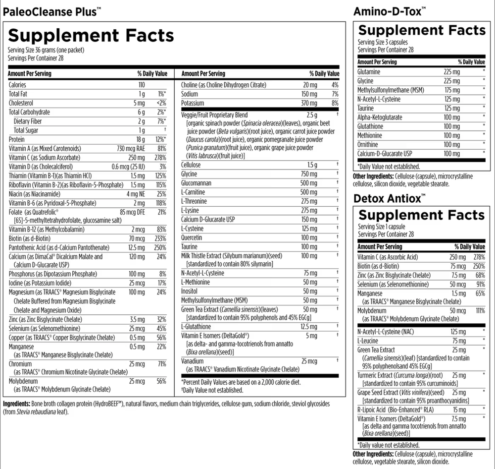 Designs For Health - PaleoCleanse Plus™ Strawberry Vanilla 14 Day Detox Program
