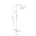 Душевая система термостат  G2491-6 GAPPO лейка "Тропический душ" квадрат 250*250 ЧЕРНЫЙ