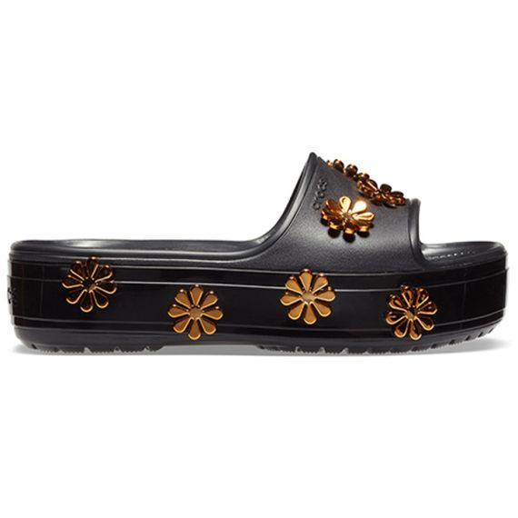 Crocs Cb Platform Metallicblooms Sld 'Black'
