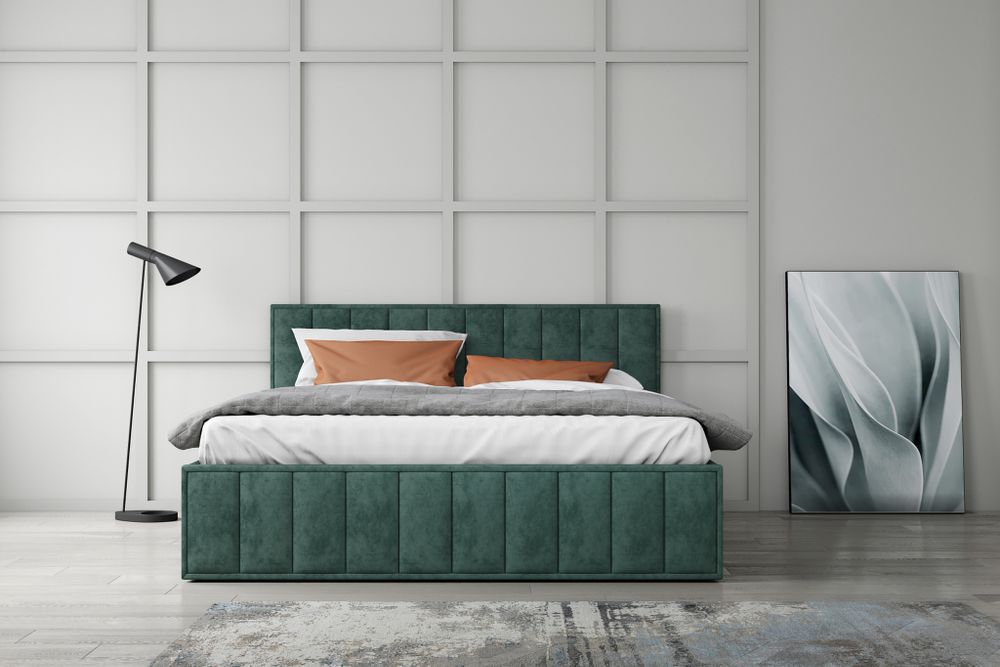 Кровать Лана (М) 1,6 Зелёный Софт