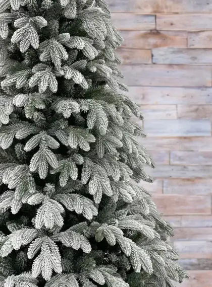 Ель Полярная заснеженная, 100% литая хвоя, 155 см., Black Box (74633)