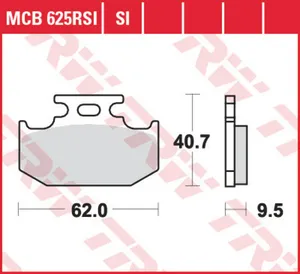 Колодки тормозные дисковые TRW MCB625SI