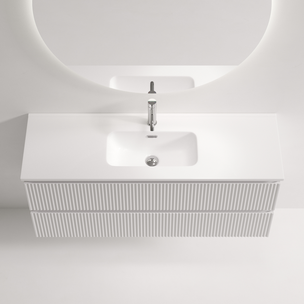 Тумба подвесная Sancos Snob R 1195х390х500, Bianco, SNR120/39W