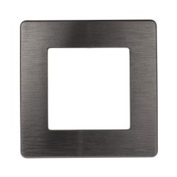 Рамка для розеток и выключателей ЭРА Серия 12 12-5101-12 на 1 пост, Сатин, графит