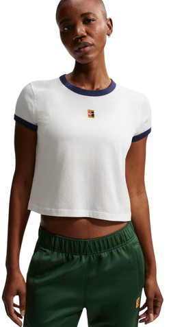 Женская теннисная футболка Nike Court Heritage Tennis - sail/midnight navy