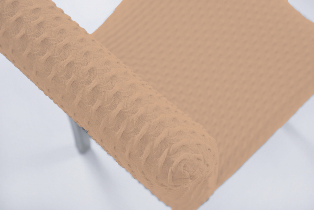 Чехол на стул без оборки Стрейч, цвет Какао, Набор 4 шт.