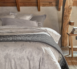 Постельное белье 2 спальное евро Blanc des Vosges Lupins Argente премиум