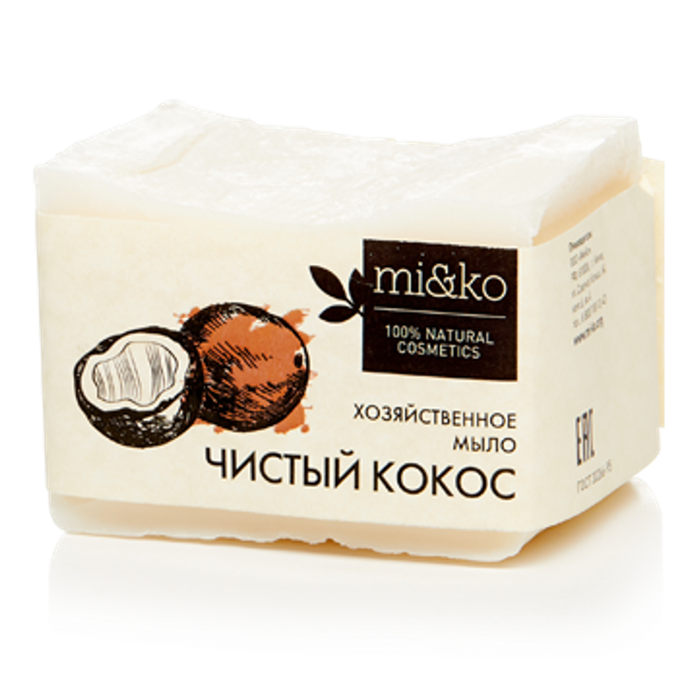 Хозяйственное мыло Чистый кокос 175 г, Mi&Ko