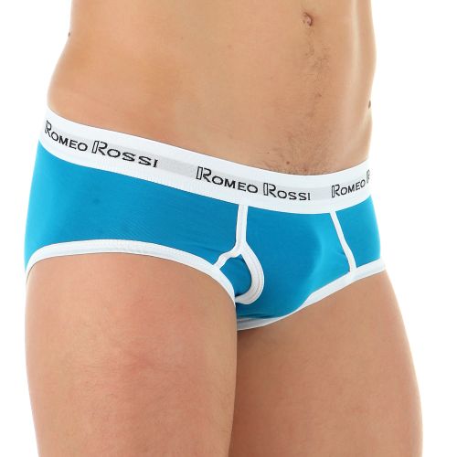 Мужские трусы брифы бирюзовые Romeo Rossi RR366-10
