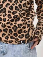 Леопардовый лонгслив базовый для девочки