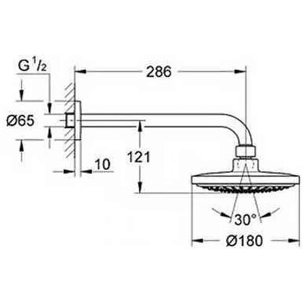 Душевая система Grohe Eurosmart 124440 хром