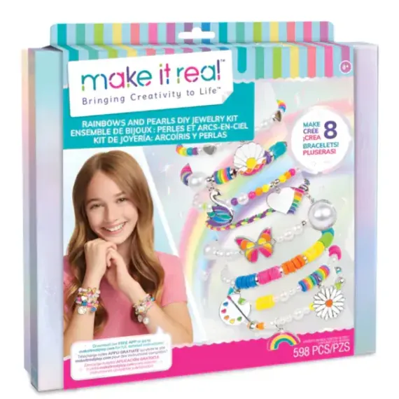 Yaradıcılıq dəsti Make it Real Rainbows and Pearls DIY Jewelry Kit