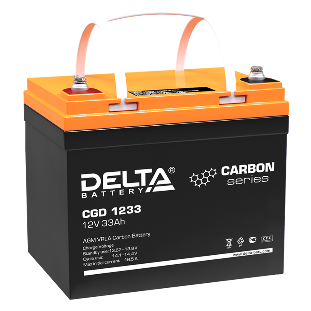 Аккумуляторная батарея DELTA CGD 1233 [33Ah / 12V / AGM+CARBON]
