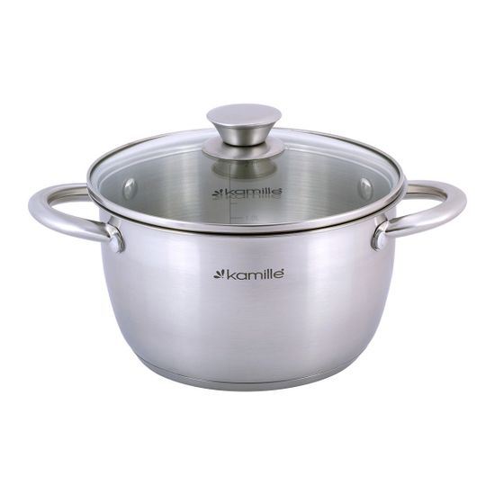 Кастрюля 2 л. из нержавеющей стали Kamille KM 4901