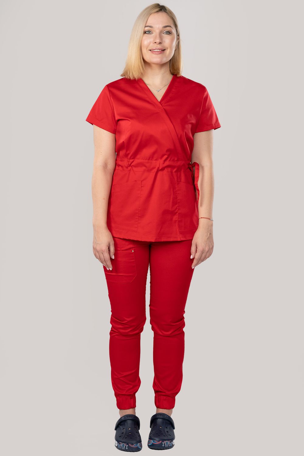 Костюм медицинский женский 386 КРАСНЫЙ