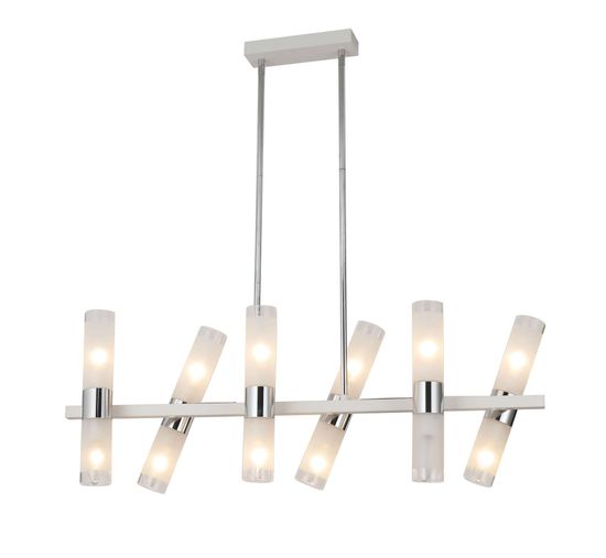 74784/12L WHITE+CHROME (1) Люстра (RL)