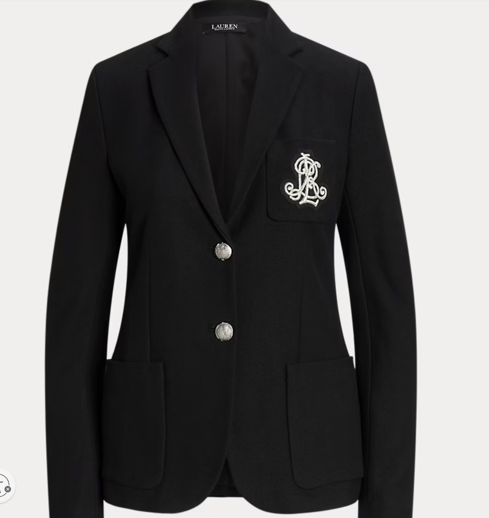 Жакет Lauren Ralph Lauren Bullion Jacquard – тёмно-синий, с вышивкой