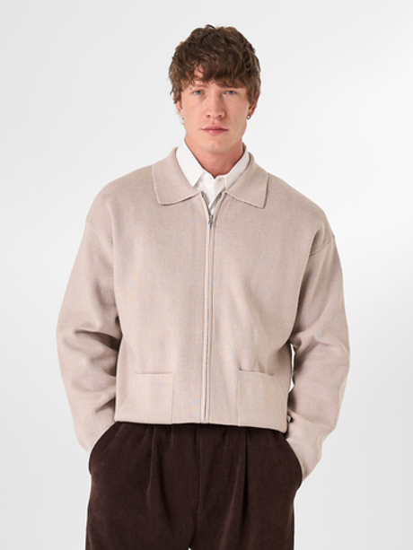 Бежевый джемпер на молнии LAINE