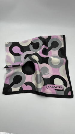 Платок сиреневый с чёрным Coach