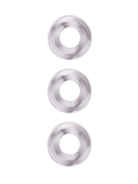 Набор из 3 гладких прозрачных эрекционных колец