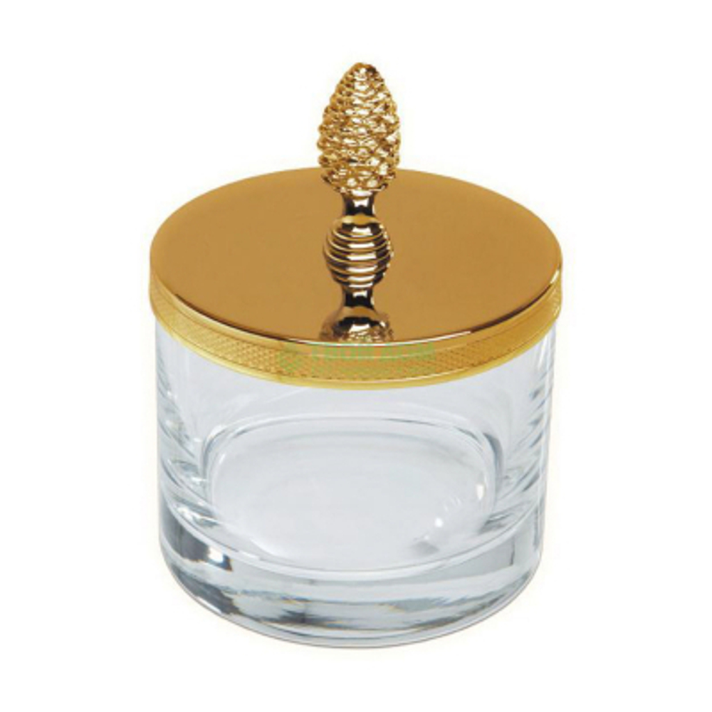 Косметическая емкость Cristal et bronze Cristal satiné Баночка большая+шиш прозр/брон ( 300.31523.СВ06)
