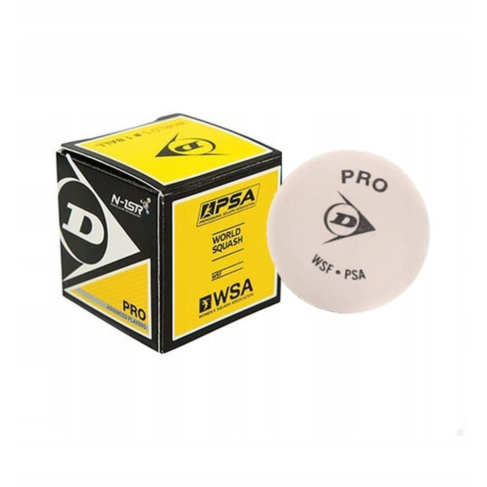 Мячи для сквоша DUNLOP PRO CHAMPIONSHIP 1 желтая точка