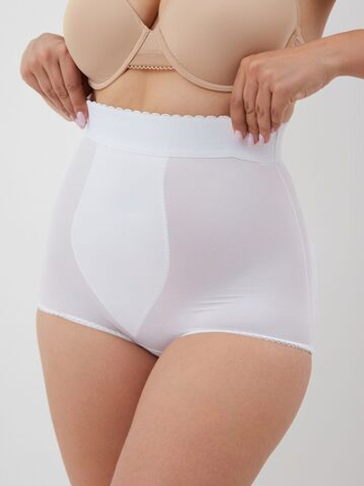 Шелковистые трусы с завышенной талией и пуш-ап эффектом (Размер: XL) (Цвет: белый)