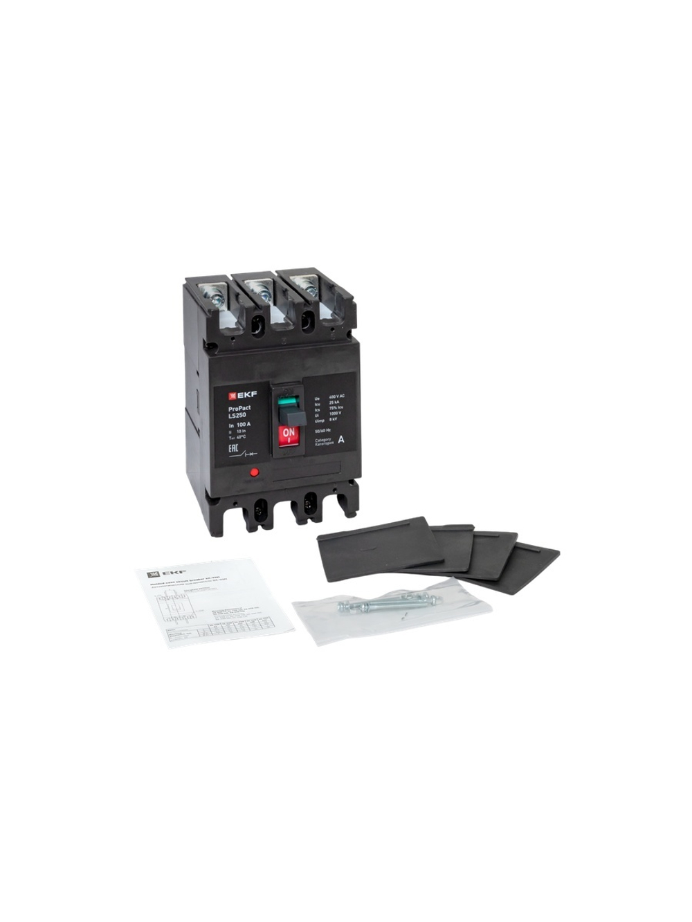 Выключатель автоматический 3п 100А 25кА LS250 ProPact EKF mccb-250-25-3-100-ls