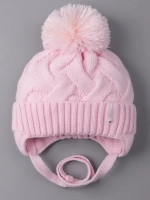 Шапка для девочки на завязках на осень